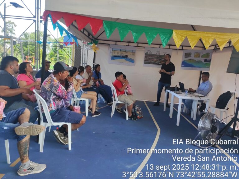 EIA Bloque Cubarral
Primer momento de participación
Vereda San Antonio
