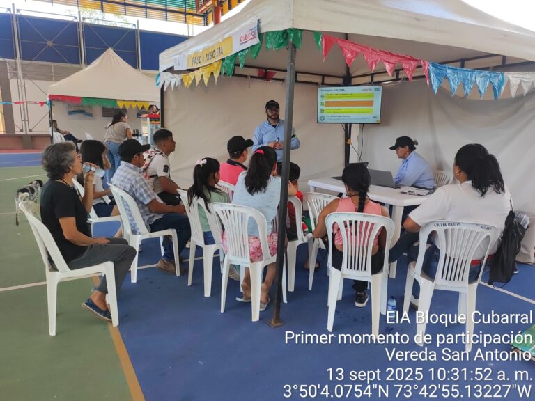 EIA Bloque Cubarral
Primer momento de participación
Vereda San Antonio