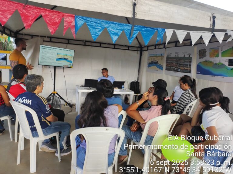 EIA Bloque Cubarral
Primer momento de participación
Santa Bárbara
