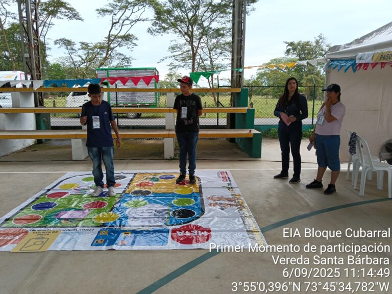 EIA Bloque Cubarral
Primer Momento de participación
Vereda Santa Bárbara