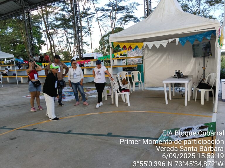 EIA Bloque Cubarral
Primer Momento de participación
Vereda Santa Bárbara