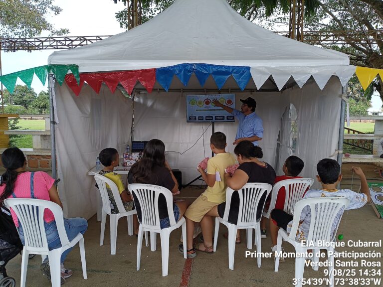 EIA Bloque Cubarral
Primer Momento de Participación 
Vereda Santa Rosa