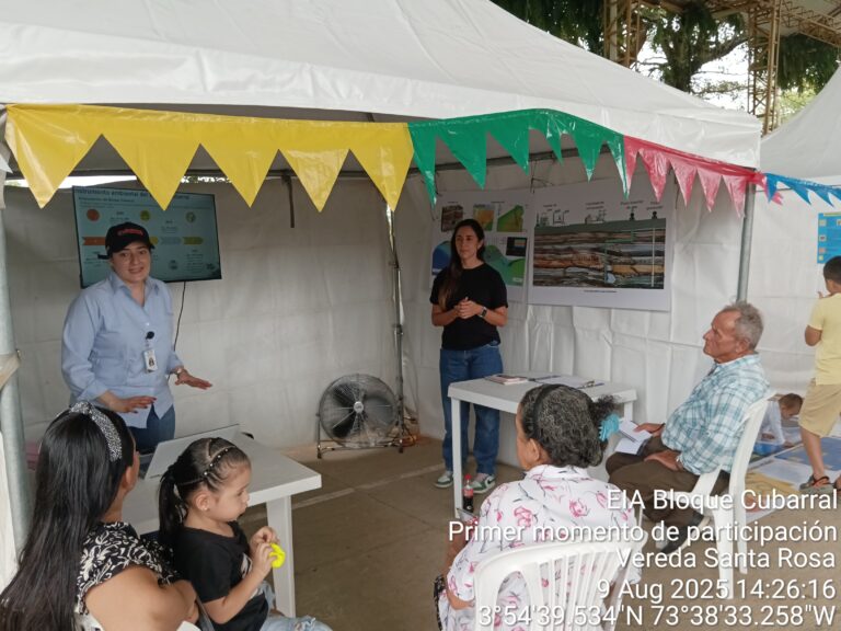 EIA Bloque Cubarral
Primer momento de participación
Vereda Santa Rosa